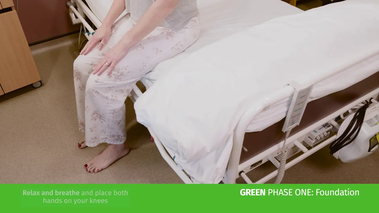 en person i en sjukhussäng