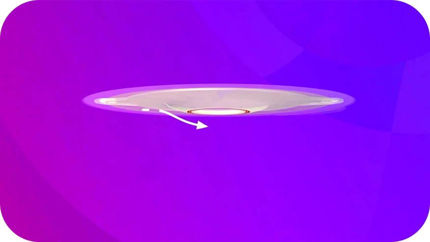 青と白の円形のオブジェクト