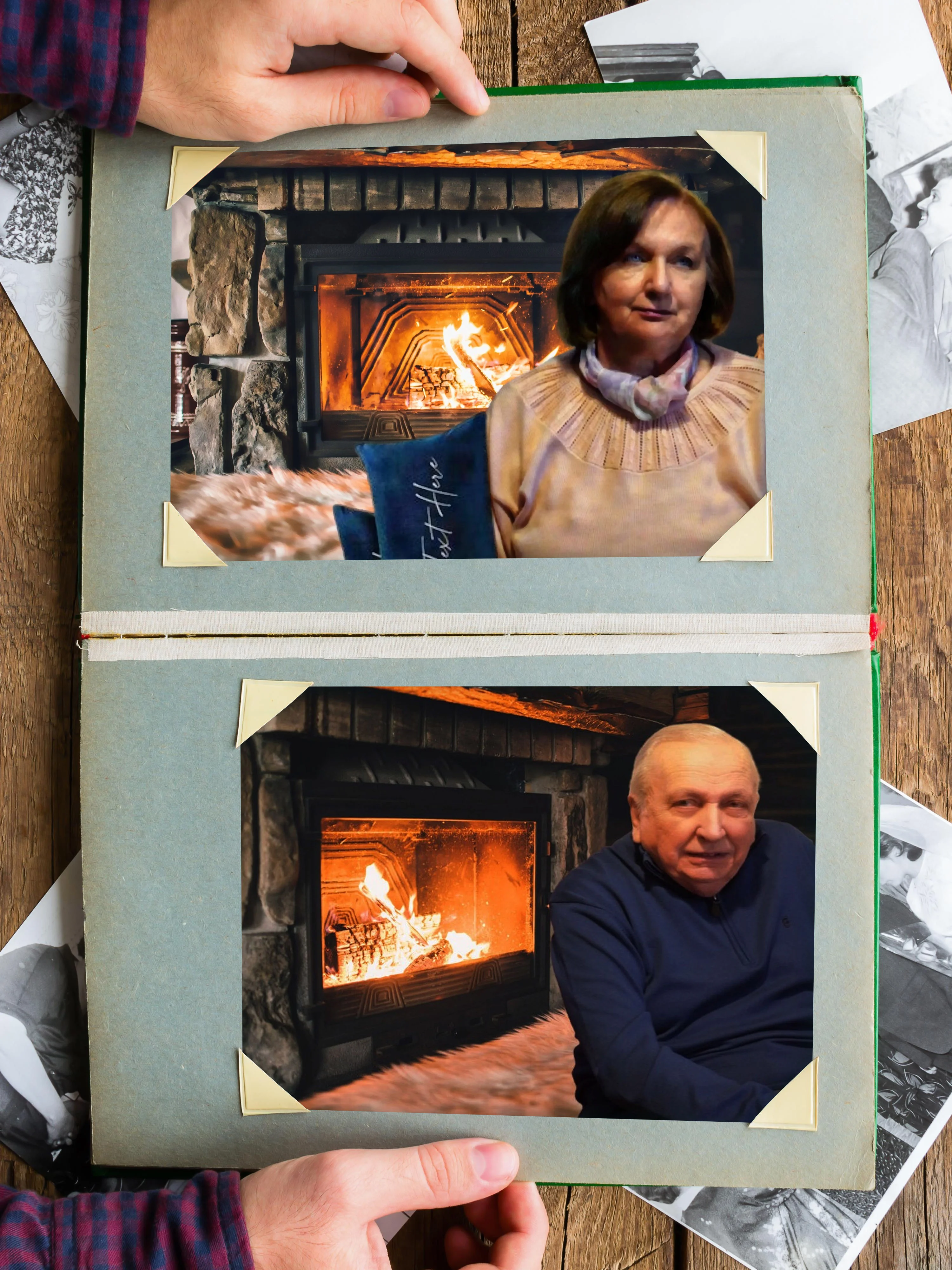 Due foto da un album