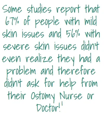 En tekst overlagt som sier: "Noen studier: 67% milde, 56% alvorlige hudproblemer, uvitende. Søkte ikke hjelp hos lege.»